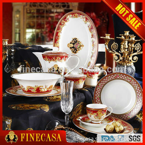 Luxury Fine Bone China 47 Pieces wedding dinnerware sets